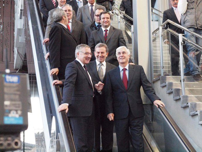 Blanco y Barreda inauguración Estación Cuenca-Fernando Zóbel 