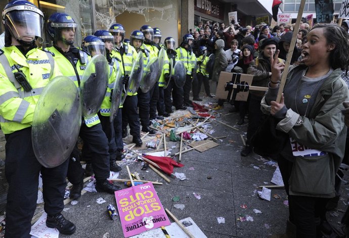 Protestas estudiantiles en Londres