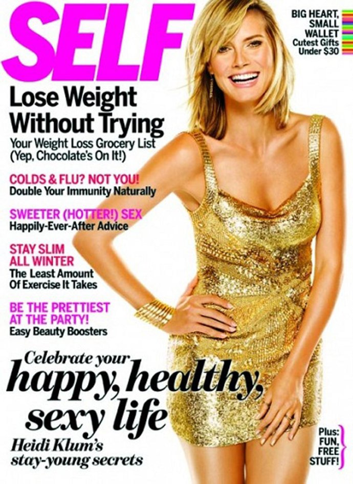 Heidi Klum en la portada de la revista 'Self'