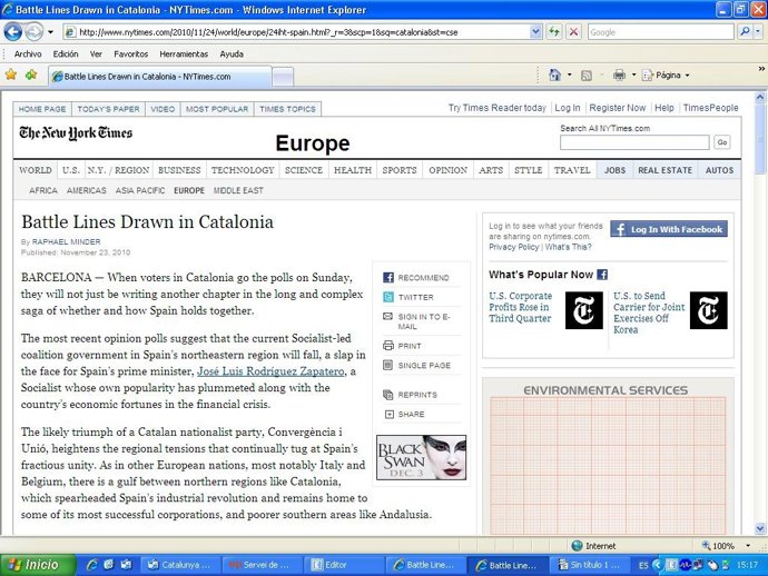 El artículo del 'The New York Times'