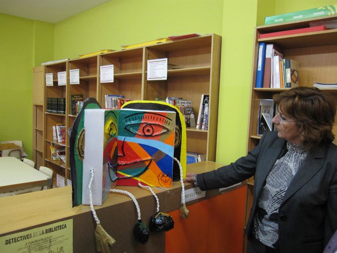 María Victoria Broto en el Colegio Público Montecorona de Sabiñánigo (Huesca)