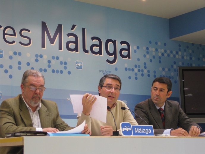 El portavoz del PP en la Diputación Provincial de Málaga, Francisco Salado, junt