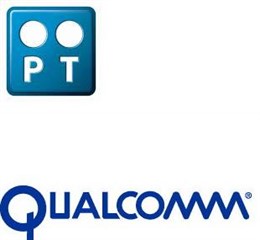Logotipos PT y Qualcomm