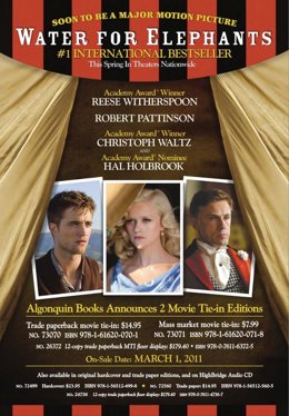 Cartel de Water for Elephants