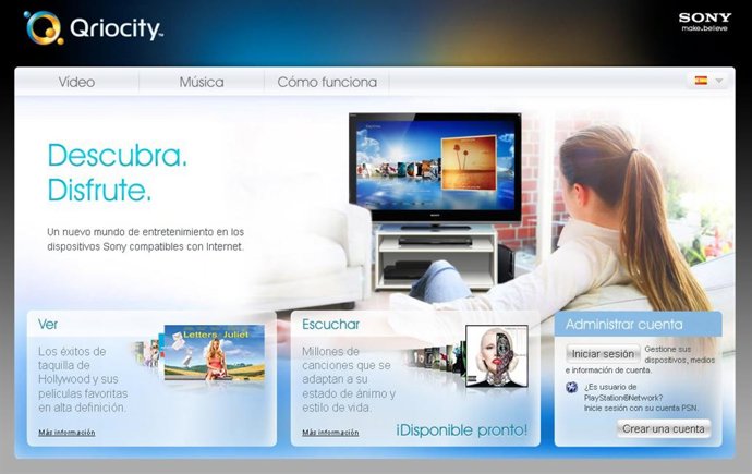 Nuevo servicio de descargas de cine y musica de Sony