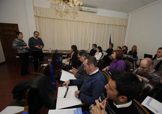 Álvarez Basso y Pérez con los programadores