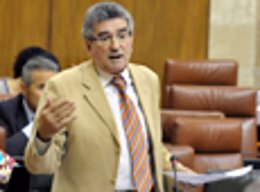 El consejero de Gobernación de la Junta de Andalucía, Luis Pizarro, en el Parlam