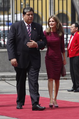 Alan García, presidente de Perú, y la Princesa de Asturias 
