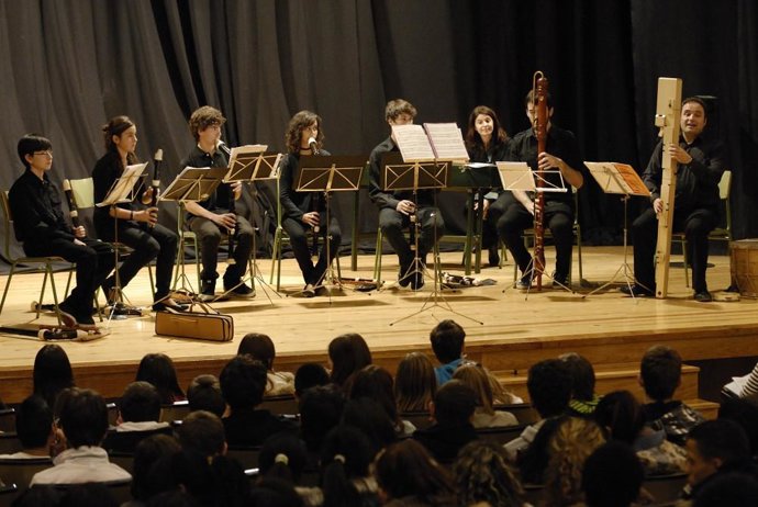 Actuación del Ensemble Praetorius en el IES Padre Moret-Irubide.