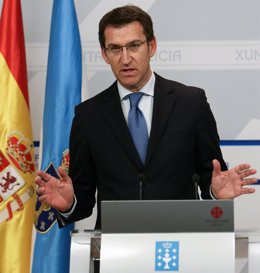 alberto nunez feijoo informa en rolda de prensa dos asuntos abordados na reunion