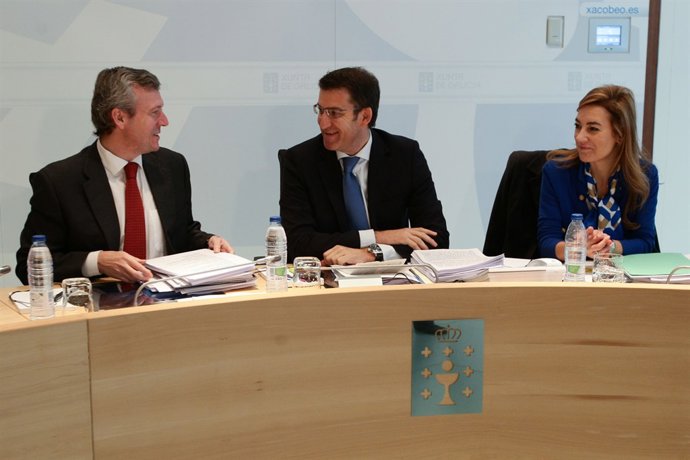 alberto nunez feijoo preside a reunion semanal do consello da xunta.fotos: ana v