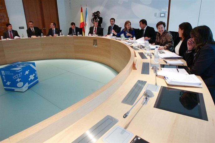 alberto nunez feijoo preside a reunion semanal do consello da xunta.fotos: ana v