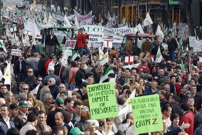 Manifestación agricultores en Madrid