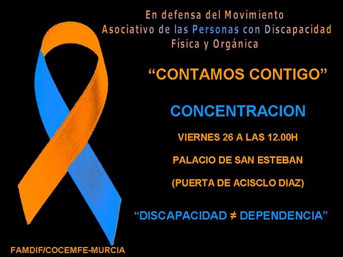 Cartel informativo de la concentración