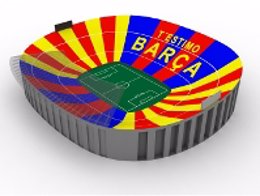 Mosaico que presentará el Camp Nou en el 'clásico'