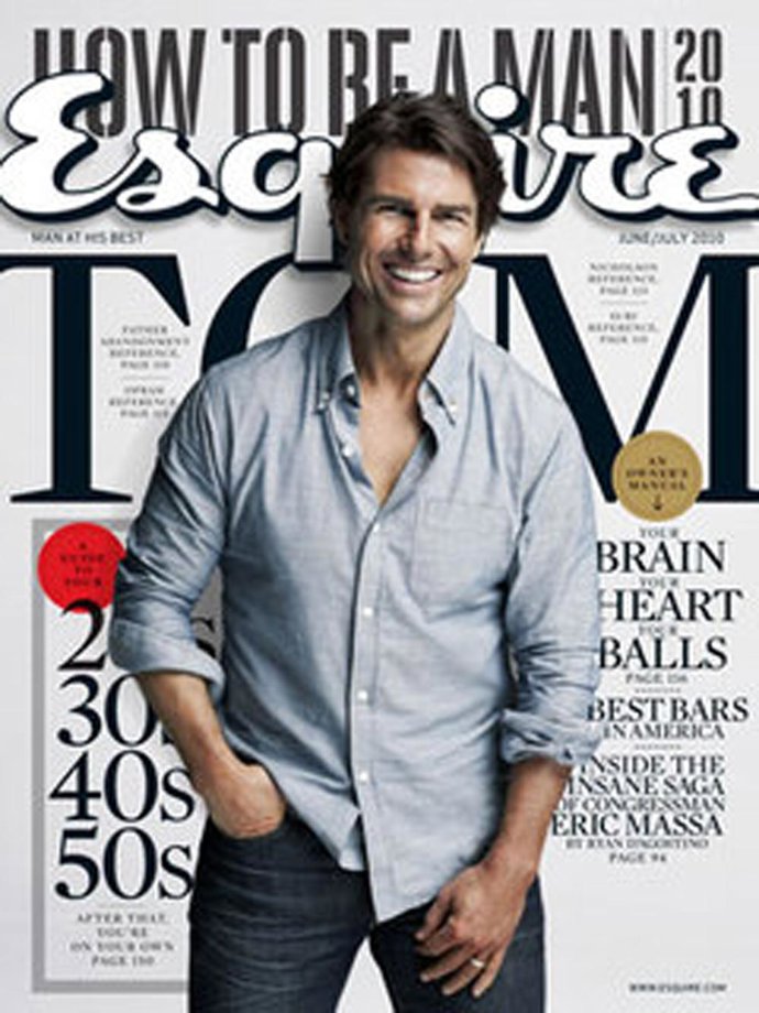 Tom Cruise en la portada de la revista 'Esquire'