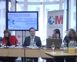 Javier Fernández-Lasquetty en una jornada informativa de la Agencia Laín Entralg