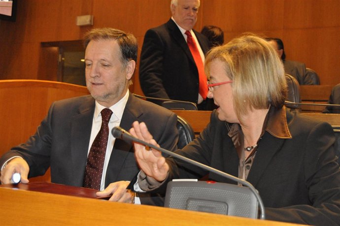 Eva Almunia y Marcelino Iglesias