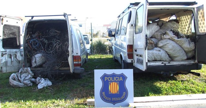 Cable de cobre intervenido