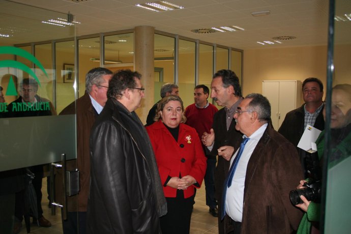 Clara Aguilera, en un acto en Úbeda (Jaén)