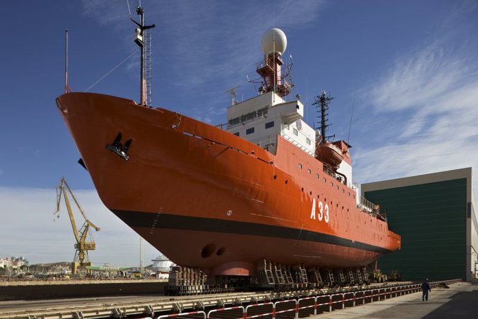 El Hespérides en el astillero Navantia para obras de mantenimiento y renovaciÃn