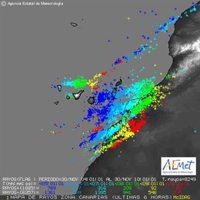 Canarias registra durante la madruga un total de 8.249 rayos