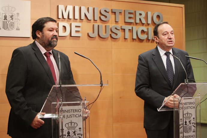 Caamaño y Sanz en el Ministerio de Justicia