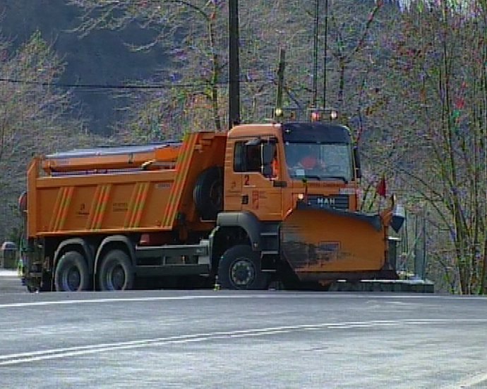 Imagenes del puerto de Urliola con nieve.