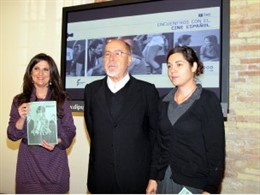 Yolanda Caballero, Bigas Luna y Carmen Chaves en la presentación de la película 