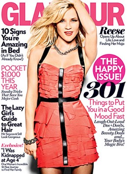 La actriz Reese Witherspoon en la portada de la revista 'Glamour' 