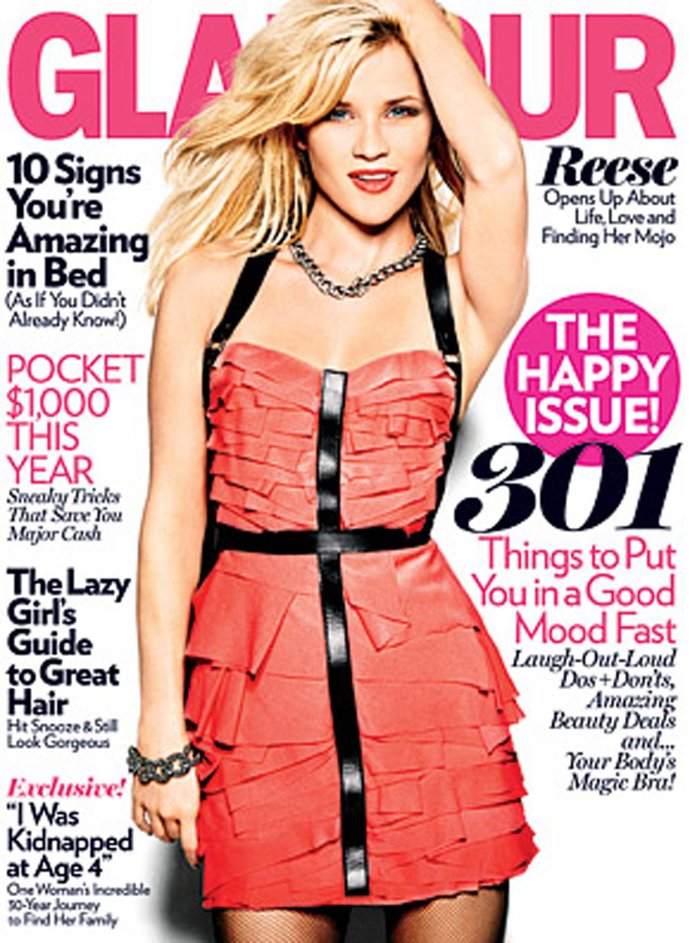 La actriz Reese Witherspoon en la portada de la revista 'Glamour' 
