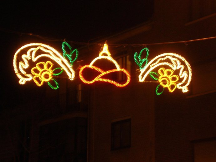 Imagen de una decoración luminosa para Navidad