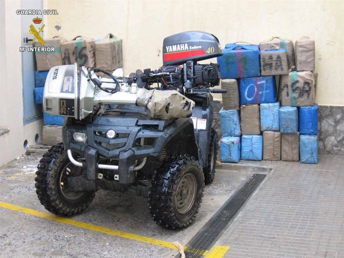Quad y droga intervenida en Cádiz