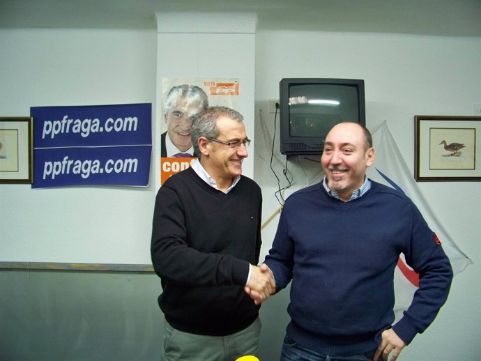 Moret y Escandil tras la rueda de prensa en Fraga