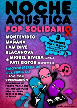 Cartel del concierto solidario en la Sala Obbio