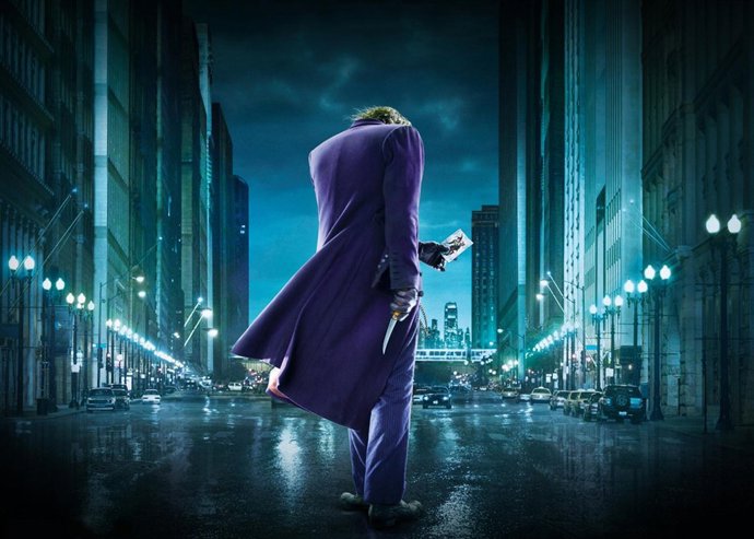 Heath Ledger es El Joker en Batman El caballero oscuro