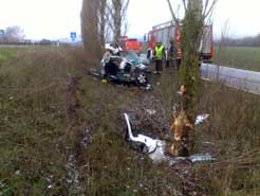 Accidente ocurrido el sábado, 27 de noviembre, en la Autovía de la Barranca.