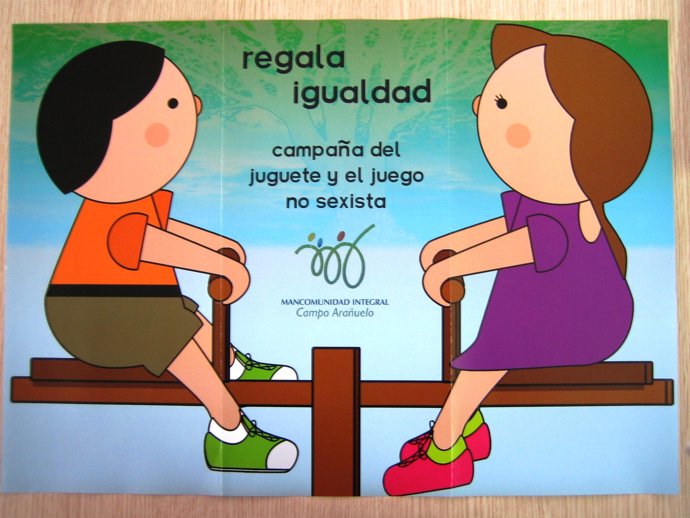 Díptico de la campaña 'Regala igualdad' de Campo Arañuelo