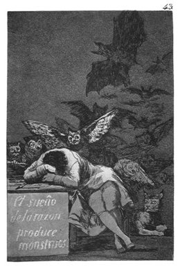 Uno de los grabados de la serie completa 'Los Caprichos', de Goya