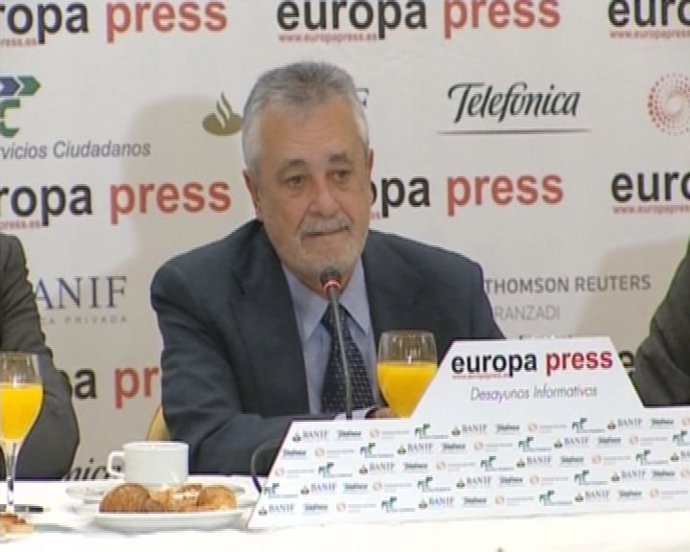 Jose Antonio Griñán en los desayunos de Europa Press