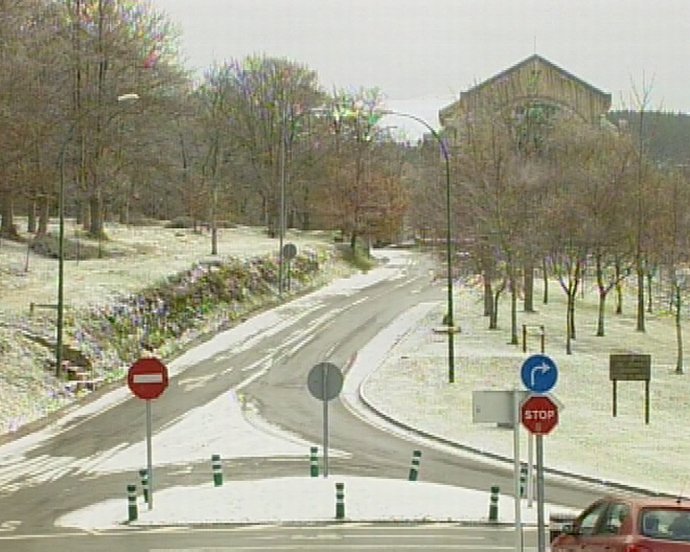 Imagenes del puerto de Urliola con nieve.