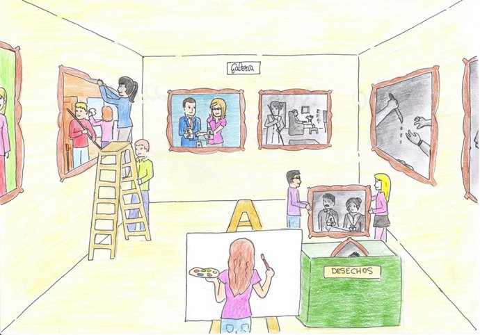 Dibujo ganador del concurso titulado 'Lo que se lleva'