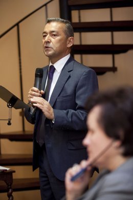 El presidente del Gobierno de Canarias, Paulino Rivero, durante una intervención