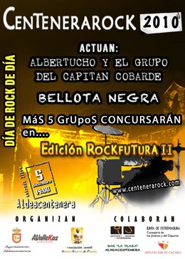 Cartel del festival Centenerarock 2010