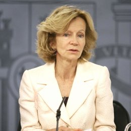 Elena Salgado tras el Consejo de Ministros