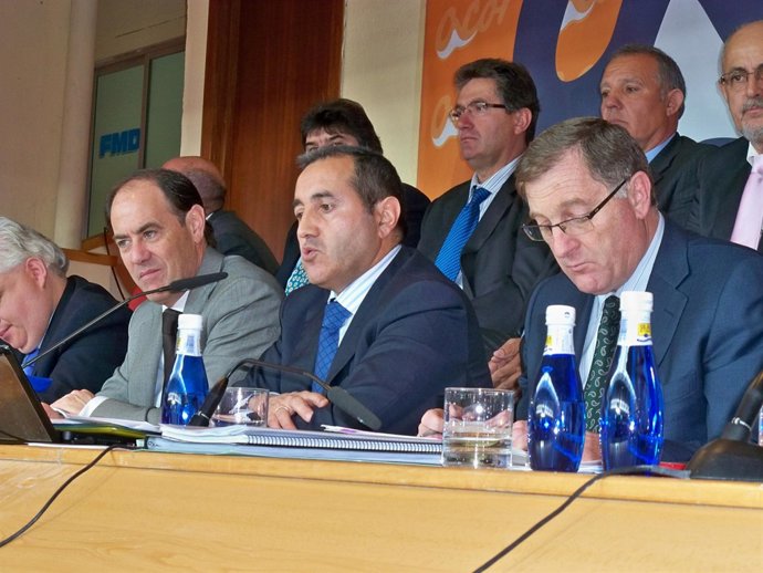 El presidente de Acor, Carlos Rico, durante la Asamblea General