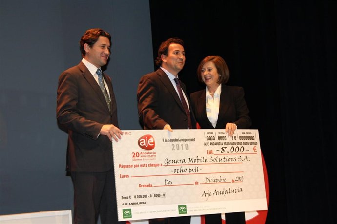 Entrega del premio AJE 2010 a Genera Mobile