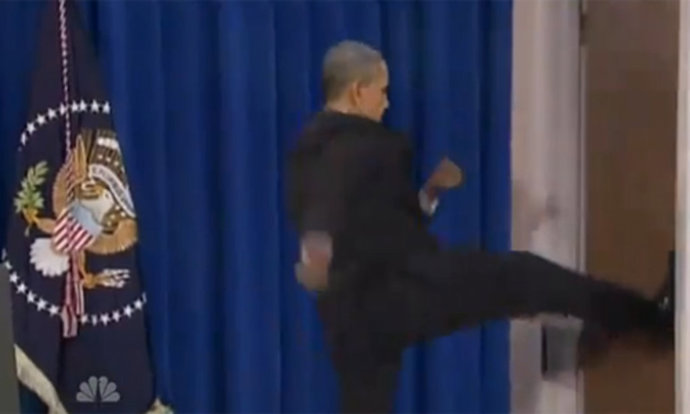 Patada (falsa) de Barack Obama