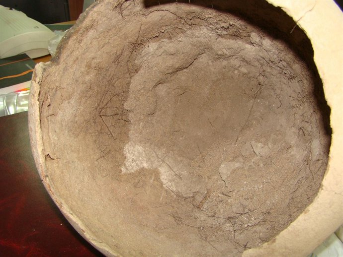 Interior de la vasija aborigen