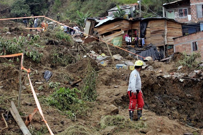 Alud en Antioquia (Colombia) por las lluvias